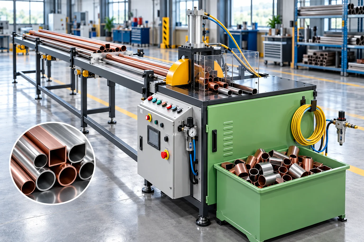 Automatic pipe cutting and tube processing machinery